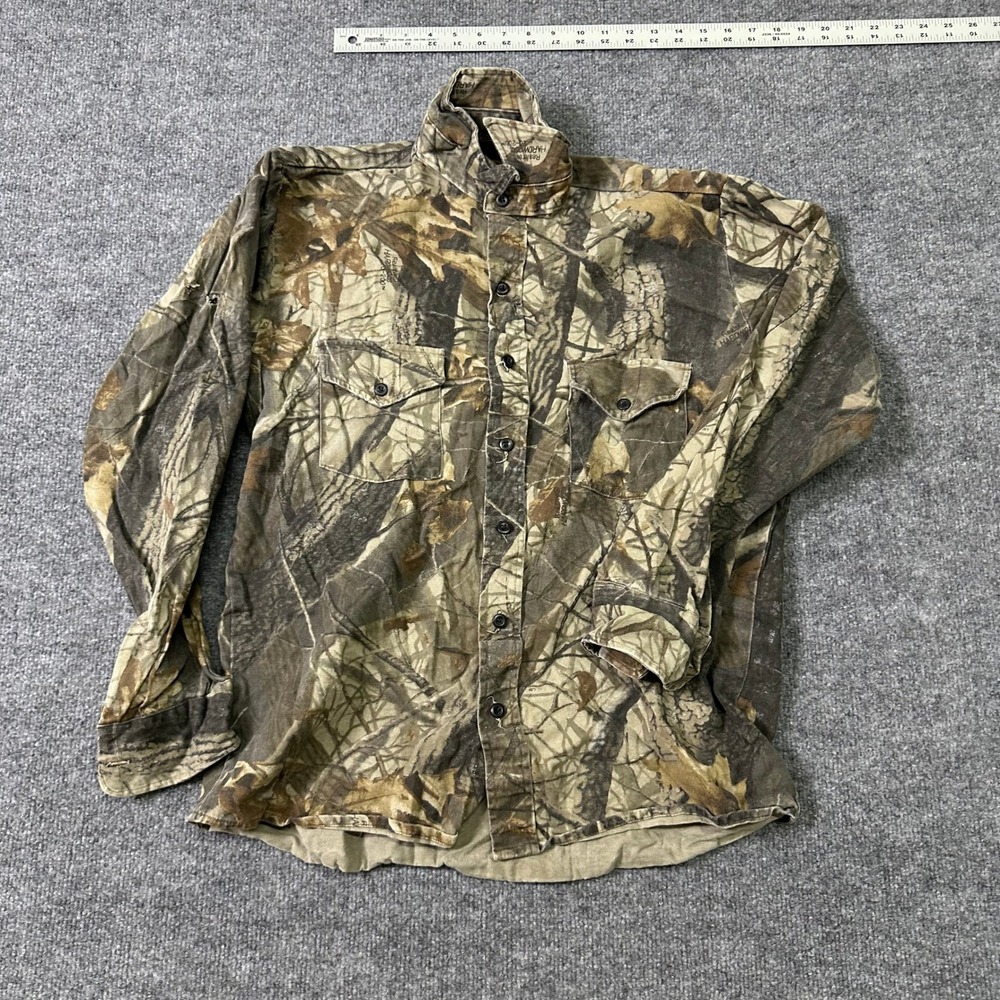 Classics Shirt Mens Size M Camo Realtree Hardwoods Cotton Button Up